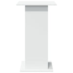 Barbord Med Oppbevaringsstativ Hvit 60X60X102 Cm Konstruert Tre