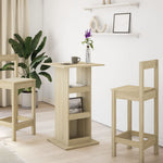 Barbord Med Oppbevaring Sonoma Eik 60X60X102 Cm Konstruert Tre
