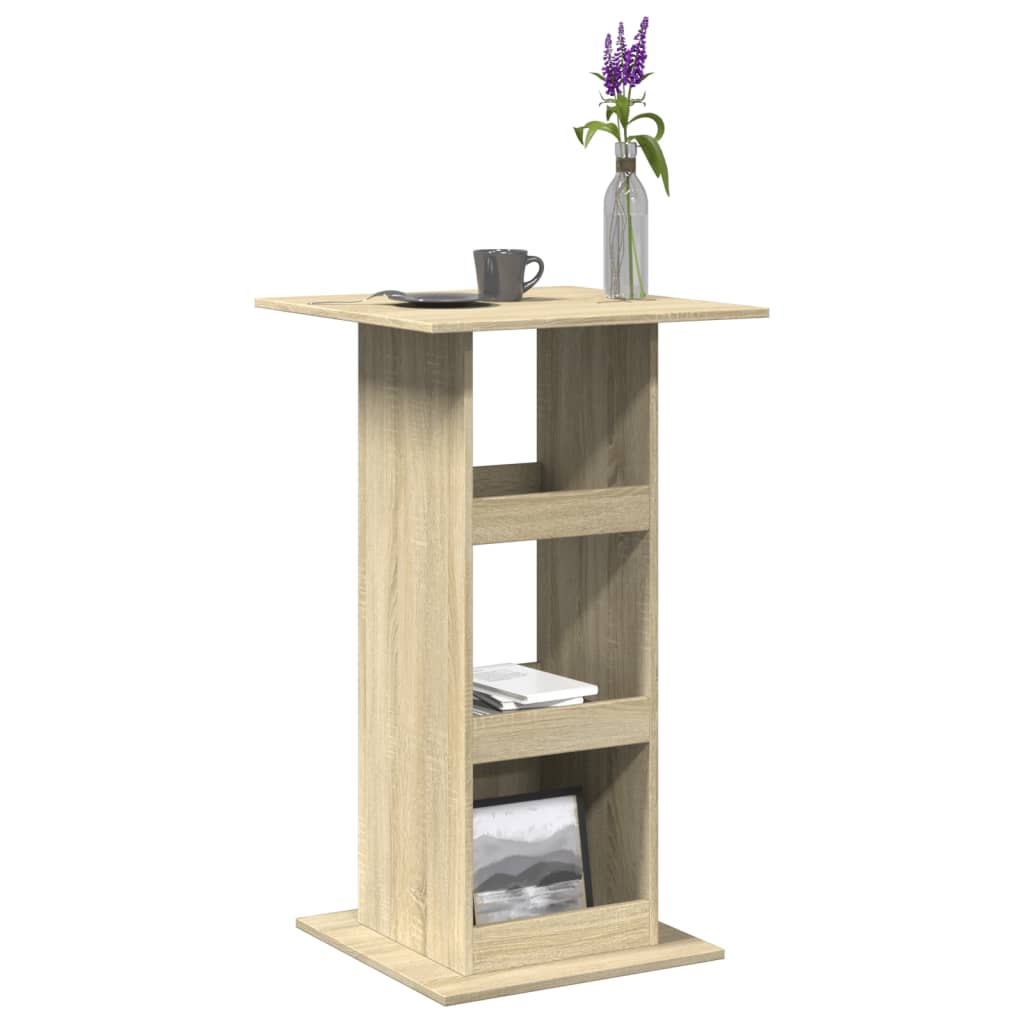 Barbord Med Oppbevaring Sonoma Eik 60X60X102 Cm Konstruert Tre