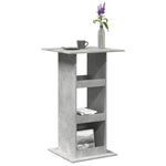 Barbord Med Oppbevaring Betonggrå 60X60X102 Cm Konstruert Tre
