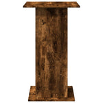 Barbord Med Oppbevaring Røkt Eik 60X60X102 Cm Konstruert Tre