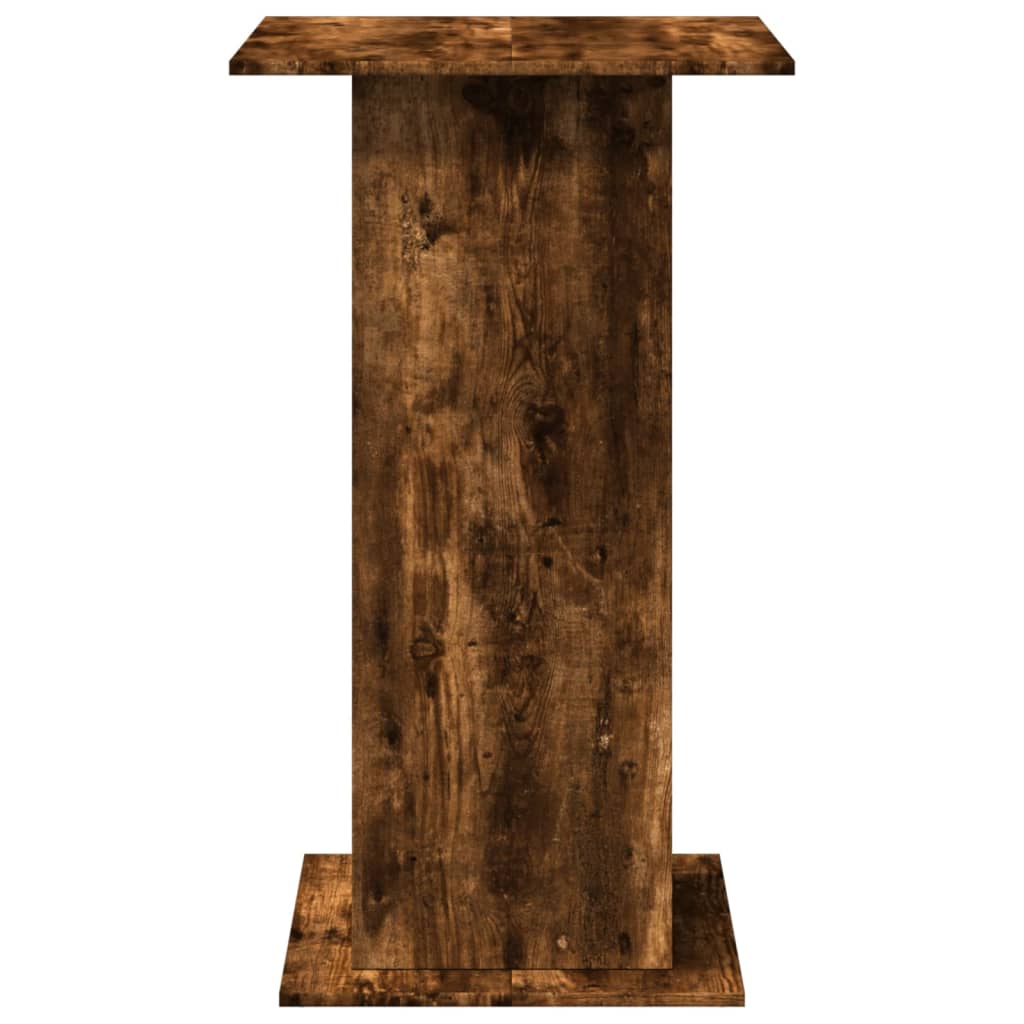 Barbord Med Oppbevaring Røkt Eik 60X60X102 Cm Konstruert Tre