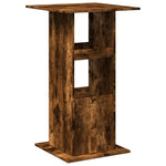 Barbord Med Oppbevaring Røkt Eik 60X60X102 Cm Konstruert Tre