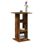 Barbord Med Oppbevaring Røkt Eik 60X60X102 Cm Konstruert Tre