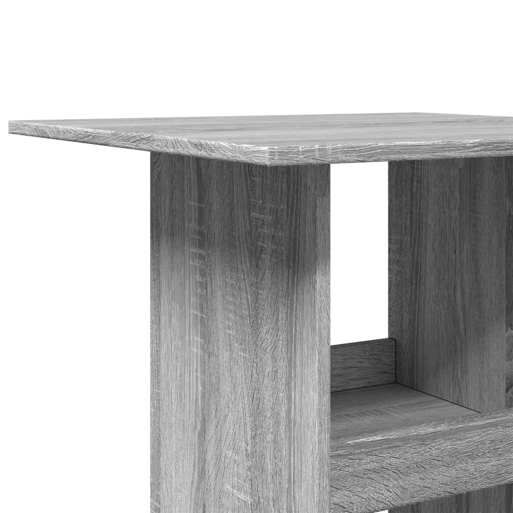 Barbord Med Oppbevaring Grå Sonoma 60X60X102 Cm Konstruert Tre