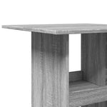 Barbord Med Oppbevaring Grå Sonoma 60X60X102 Cm Konstruert Tre