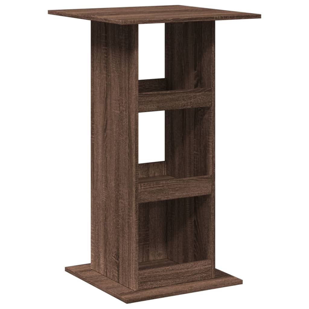 Barbord Med Oppbevaring Brun Eik 60X60X102 Cm Konstruert Tre