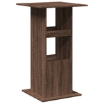 Barbord Med Oppbevaring Brun Eik 60X60X102 Cm Konstruert Tre