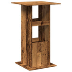 Barbord Med Oppbevaring Gammelt Tre 60X60X102 Cm Konstruert Tre