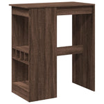 Barbord Med Stativer Brun Eik 90X47,5X103,5 Cm Konstruert Tre