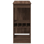 Barbord Med Stativer Brun Eik 90X47,5X103,5 Cm Konstruert Tre