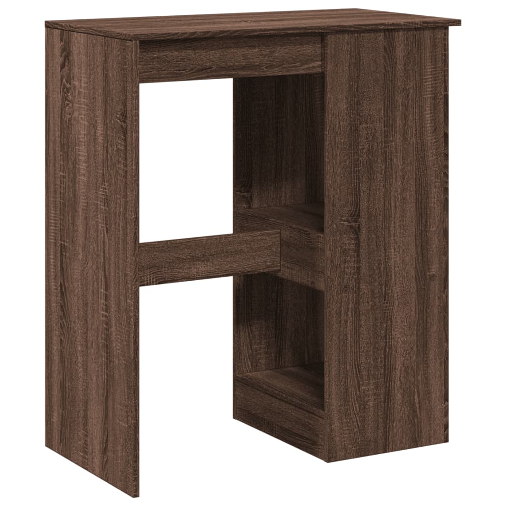 Barbord Med Stativer Brun Eik 90X47,5X103,5 Cm Konstruert Tre