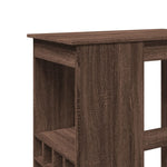 Barbord Med Stativer Brun Eik 90X47,5X103,5 Cm Konstruert Tre