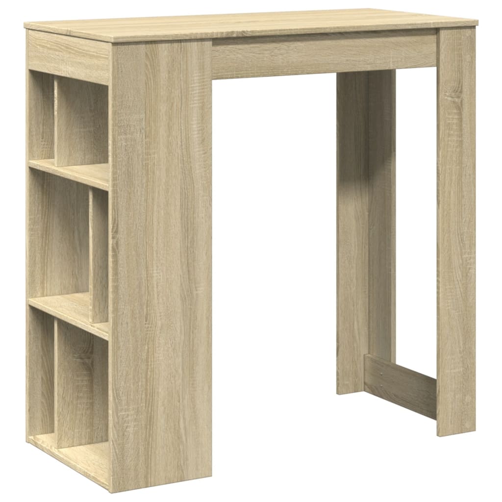 Barbord Med Stativer Sonoma Eik 102X50X103,5 Cm Konstruert Tre