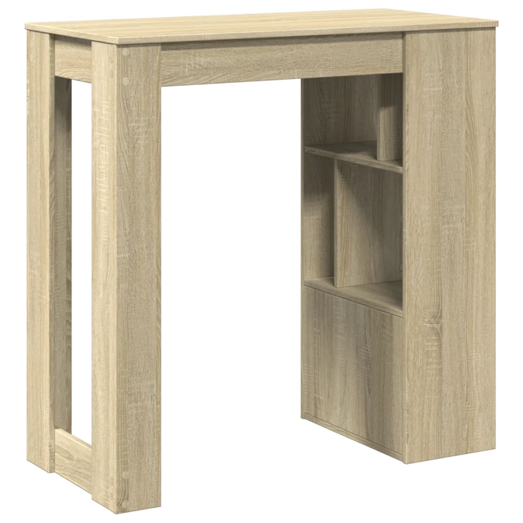 Barbord Med Stativer Sonoma Eik 102X50X103,5 Cm Konstruert Tre