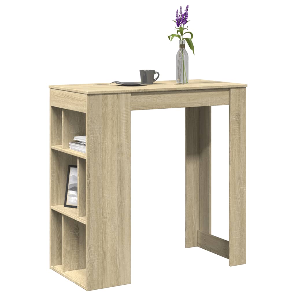 Barbord Med Stativer Sonoma Eik 102X50X103,5 Cm Konstruert Tre