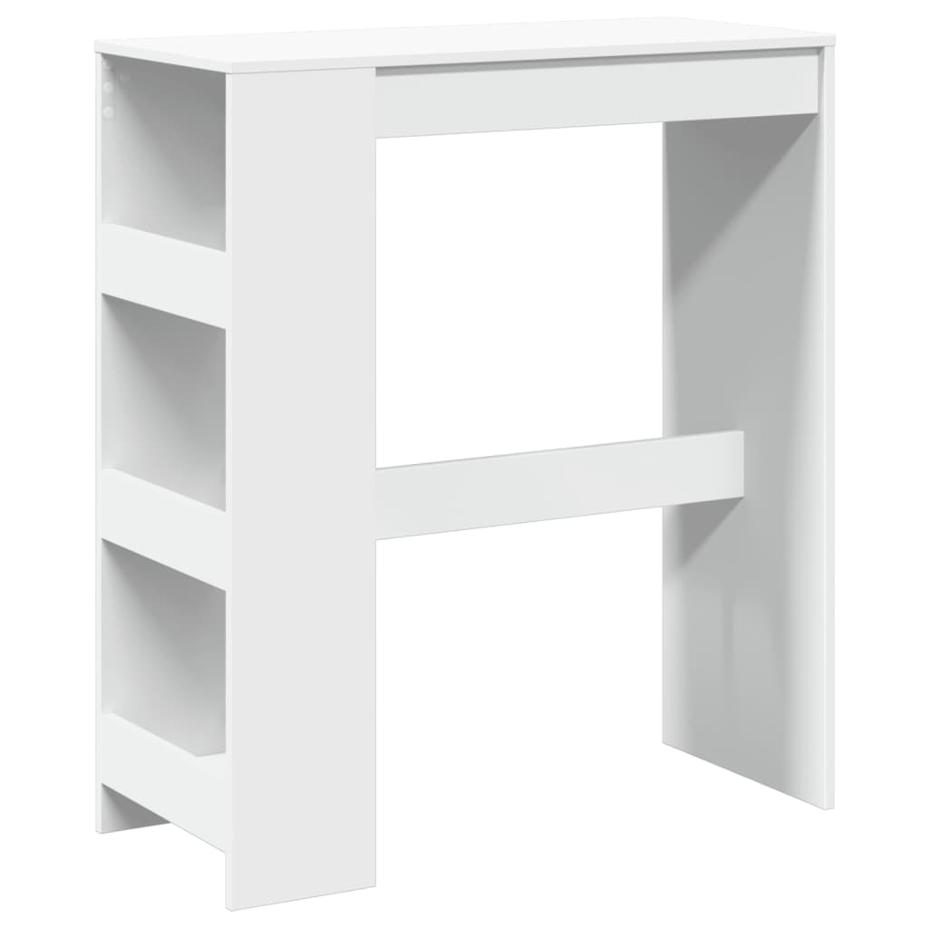 Barbord Med Stativer Hvit 90X40X103,5 Cm Konstruert Tre