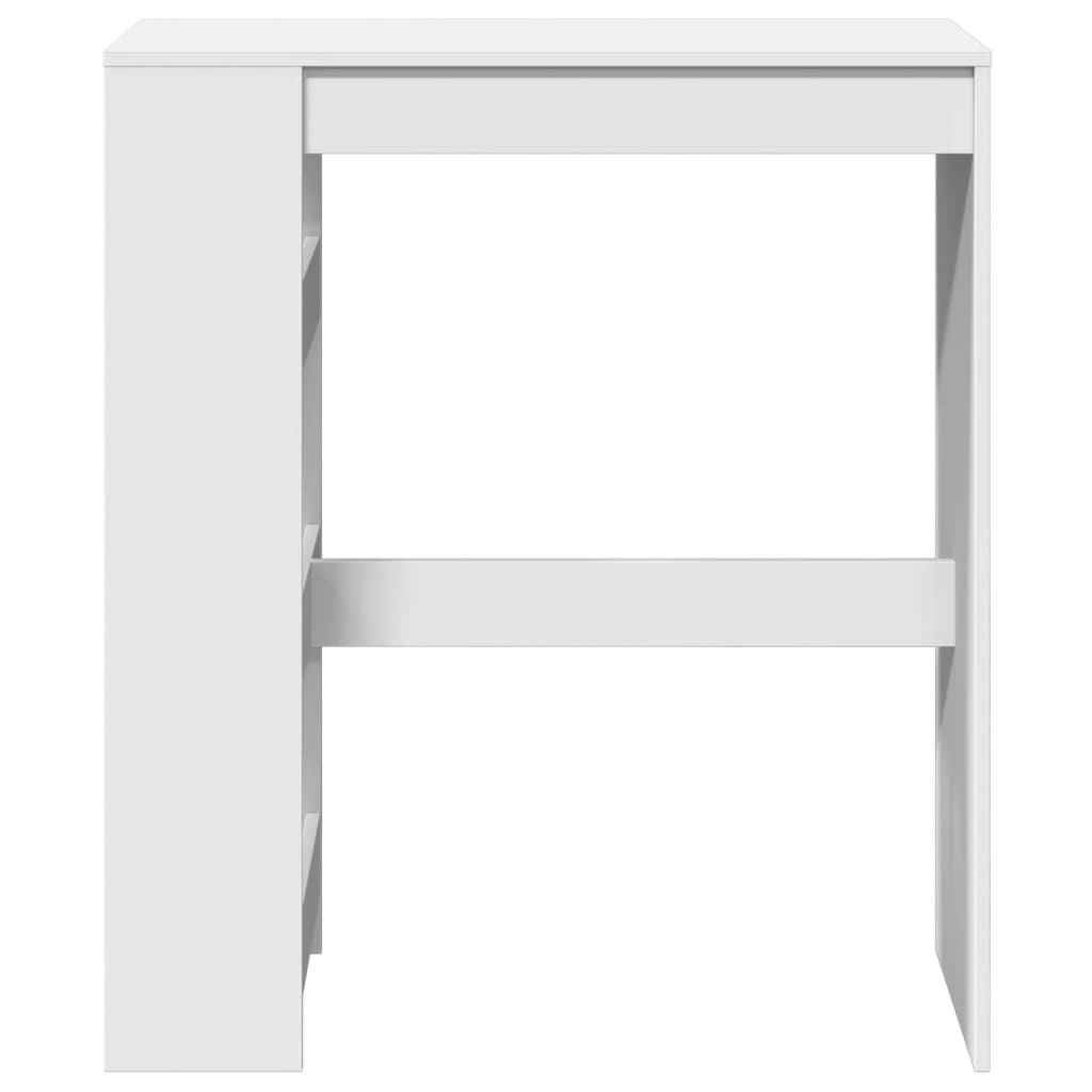 Barbord Med Stativer Hvit 90X40X103,5 Cm Konstruert Tre