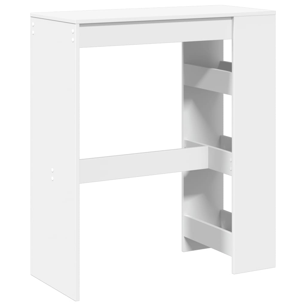 Barbord Med Stativer Hvit 90X40X103,5 Cm Konstruert Tre