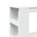 Barbord Med Stativer Hvit 90X40X103,5 Cm Konstruert Tre