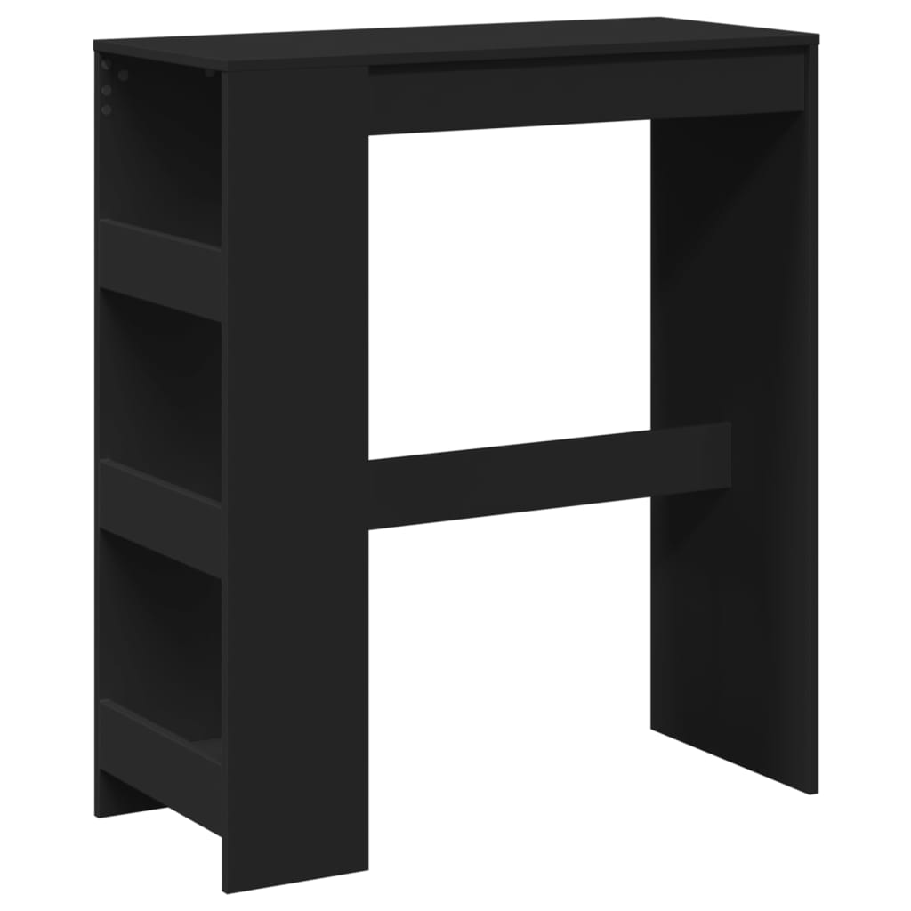 Barbord Med Stativer Svart 90X40X103,5 Cm Konstruert Tre