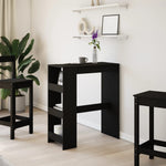 Barbord Med Stativer Svart 90X40X103,5 Cm Konstruert Tre