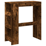 Barbord Med Stativer Røkt Eik 90X40X103,5 Cm Konstruert Tre