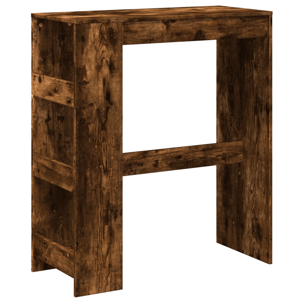 Barbord Med Stativer Røkt Eik 90X40X103,5 Cm Konstruert Tre