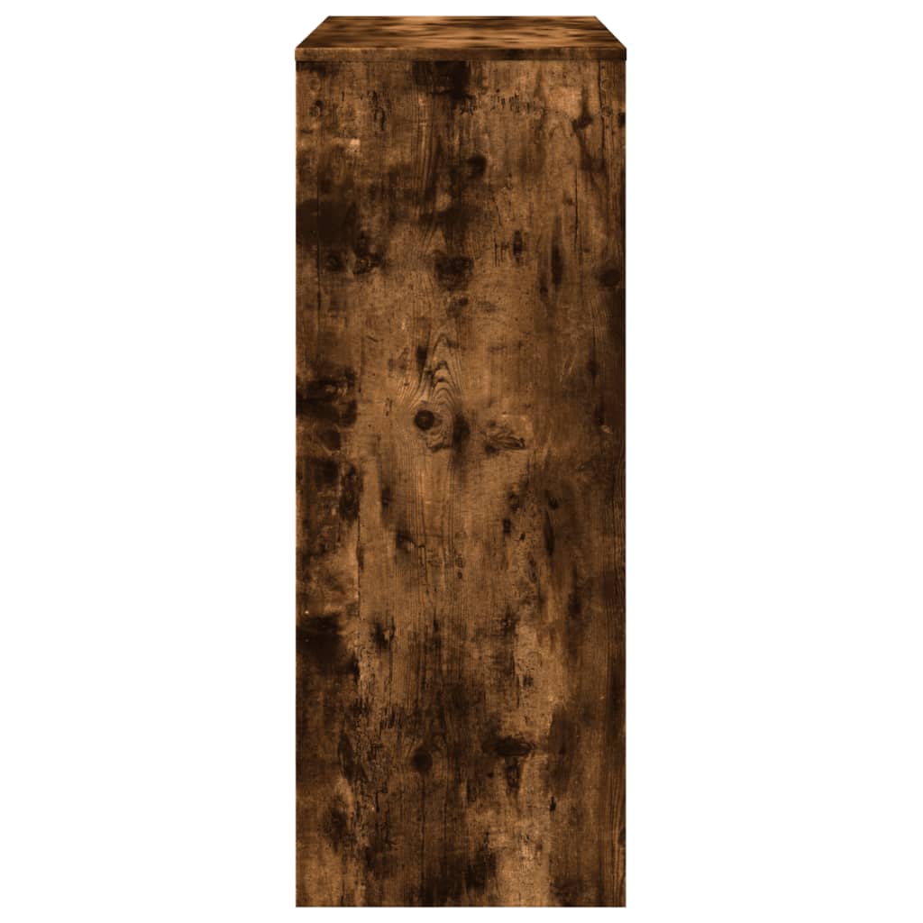 Barbord Med Stativer Røkt Eik 90X40X103,5 Cm Konstruert Tre