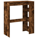 Barbord Med Stativer Røkt Eik 90X40X103,5 Cm Konstruert Tre