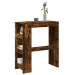 Barbord Med Stativer Røkt Eik 90X40X103,5 Cm Konstruert Tre