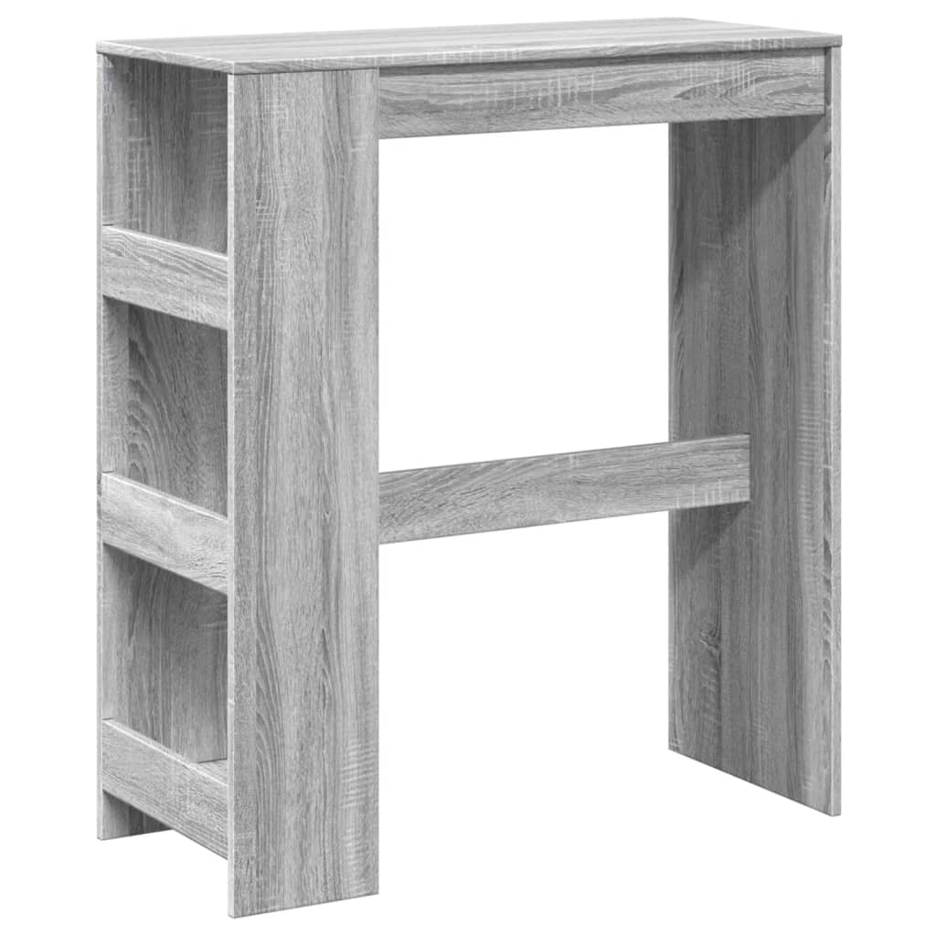 Barbord Med Stativer Grå Sonoma 90X40X103,5 Cm Konstruert Tre