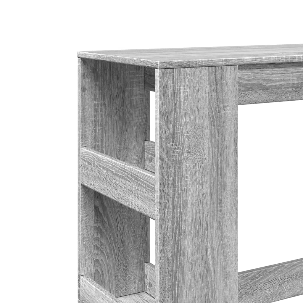 Barbord Med Stativer Grå Sonoma 90X40X103,5 Cm Konstruert Tre