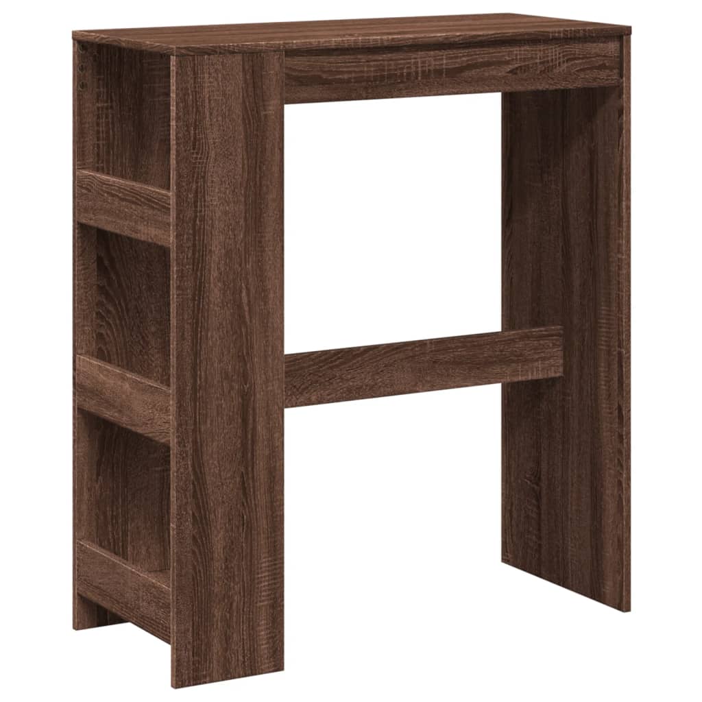 Barbord Med Stativer Brun Eik 90X40X103,5 Cm Konstruert Tre