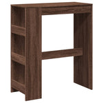 Barbord Med Stativer Brun Eik 90X40X103,5 Cm Konstruert Tre