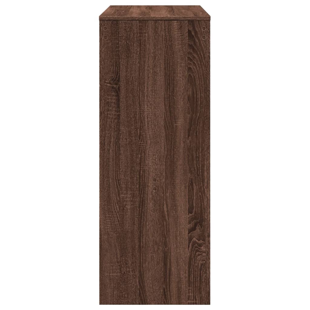 Barbord Med Stativer Brun Eik 90X40X103,5 Cm Konstruert Tre