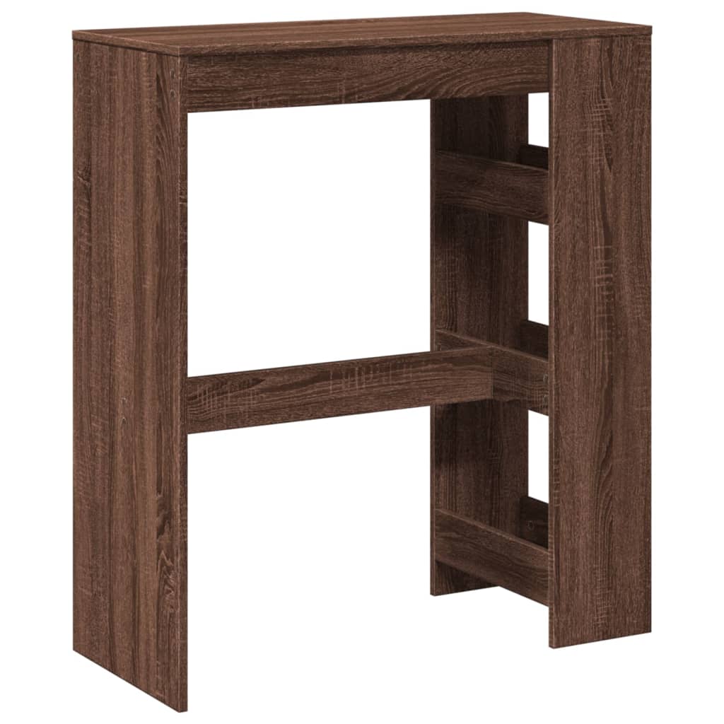 Barbord Med Stativer Brun Eik 90X40X103,5 Cm Konstruert Tre