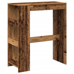 Barbord Med Stativer Gammelt Tre 90X40X103,5 Cm Konstruert Tre