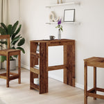 Barbord Med Stativer Gammelt Tre 90X40X103,5 Cm Konstruert Tre