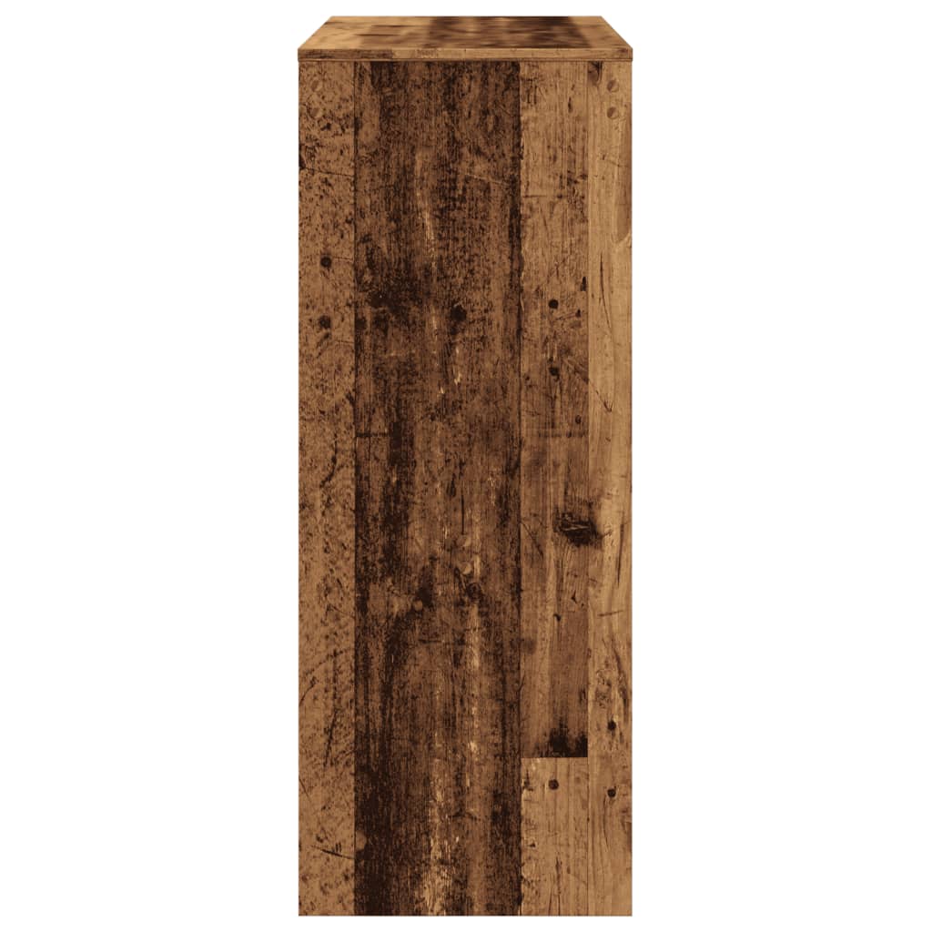 Barbord Med Stativer Gammelt Tre 90X40X103,5 Cm Konstruert Tre