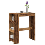 Barbord Med Stativer Gammelt Tre 90X40X103,5 Cm Konstruert Tre