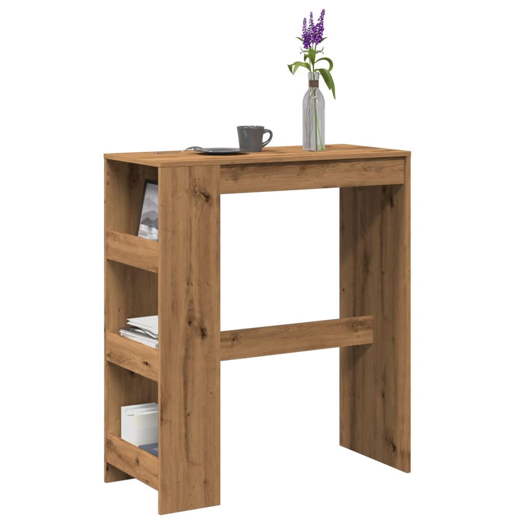 Barbord Med Stativer Artisan Eik 90X40X103,5 Cm Konstruert Tre