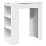 Barbord Med Stativer Hvit 95X47X103,5 Cm Konstruert Tre
