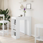 Barbord Med Stativer Hvit 95X47X103,5 Cm Konstruert Tre
