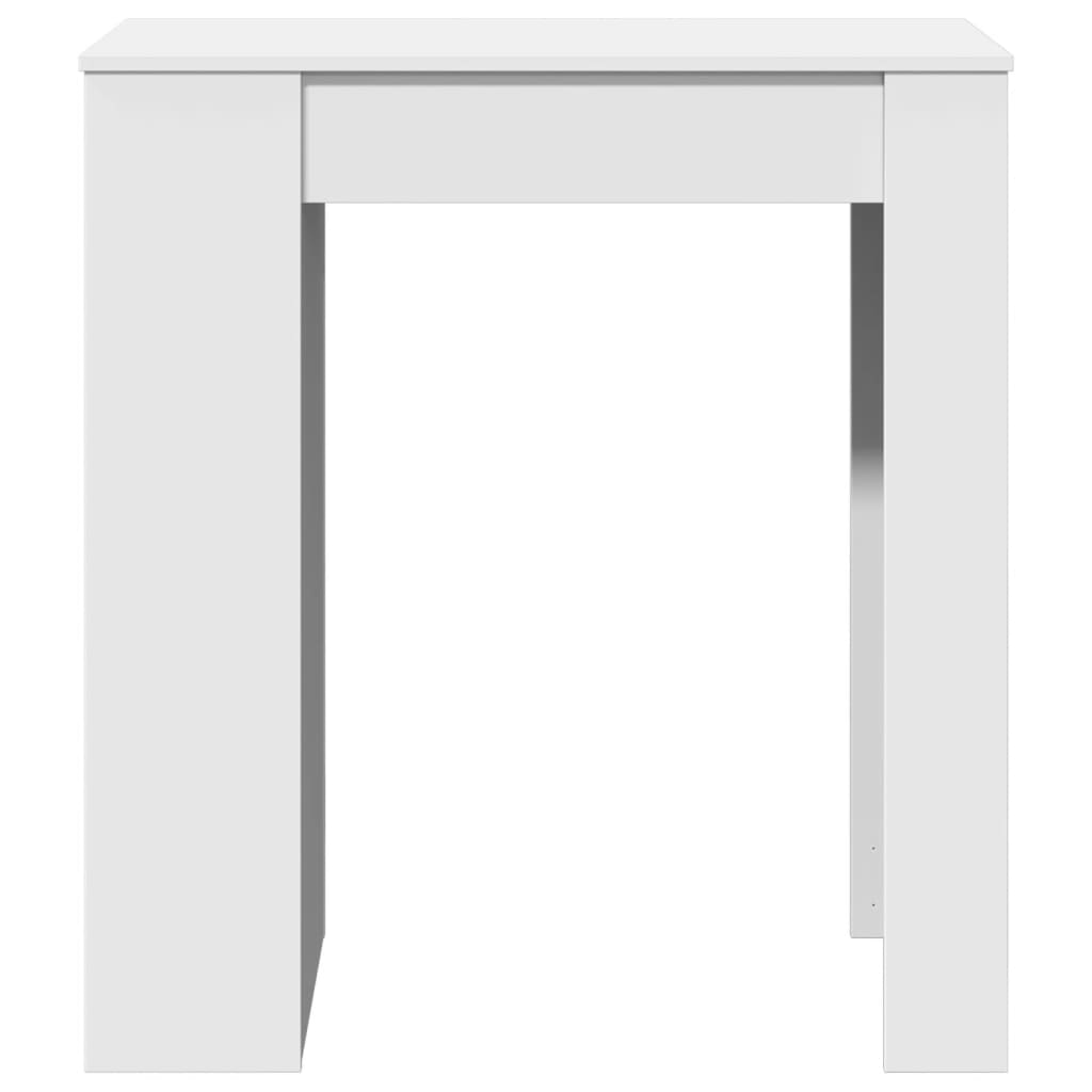 Barbord Med Stativer Hvit 95X47X103,5 Cm Konstruert Tre