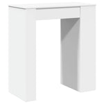 Barbord Med Stativer Hvit 95X47X103,5 Cm Konstruert Tre