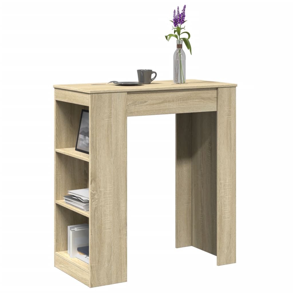 Barbord Med Stativer Sonoma Eik 95X47X103,5 Cm Konstruert Tre