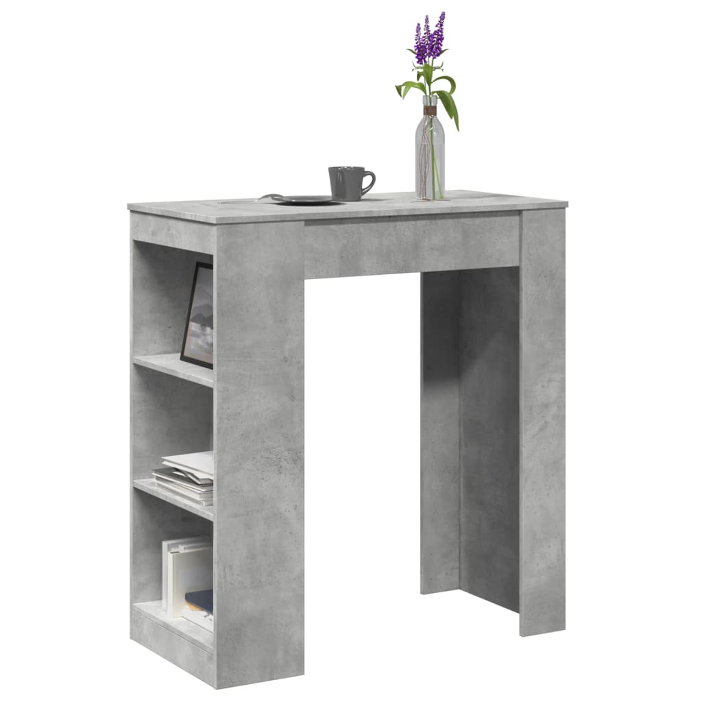 Barbord Med Stativer Betonggrå 95X47X103,5 Cm Konstruert Tre