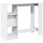 Barbord Med Hylle Hvit 124X46X103,5 Cm Sponplate
