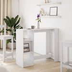 Barbord Med Hylle Hvit 124X46X103,5 Cm Sponplate